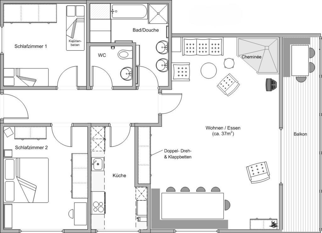 Apartamento Arcula Flims Habitación foto